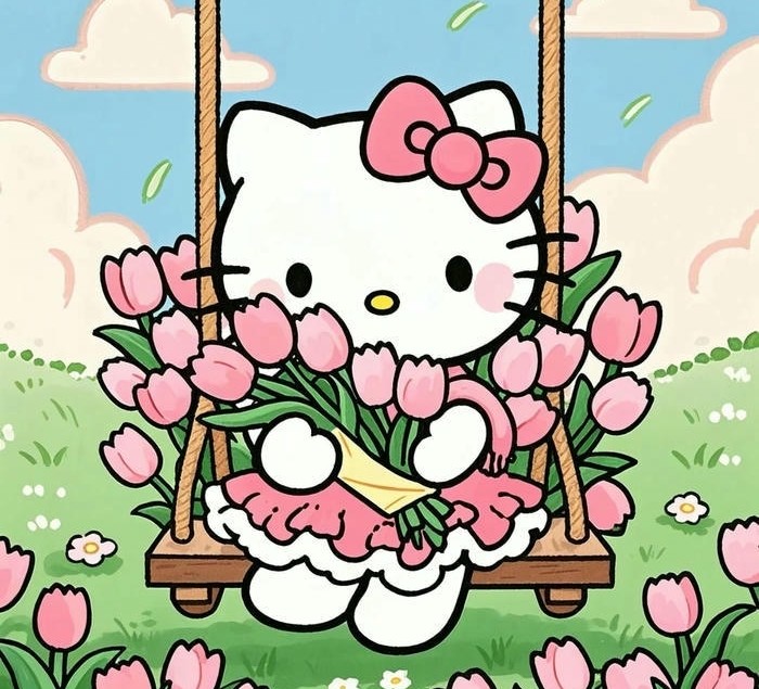hoa tulip chibi dễ thương