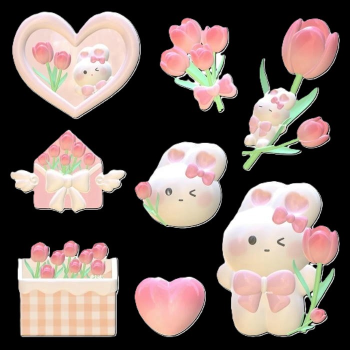 hoa tulip chibi đẹp cực