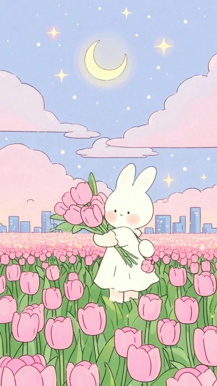 hoa tulip chibi siêu xinh