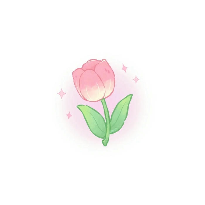 hoa tulip chibi xinh cực