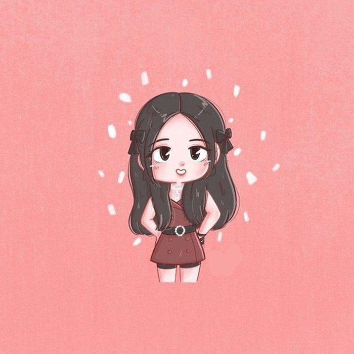 jisoo chibi dễ thương