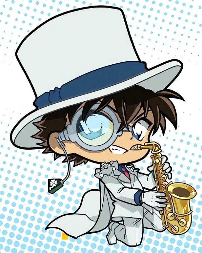 kaito kid chibi cầm kèn