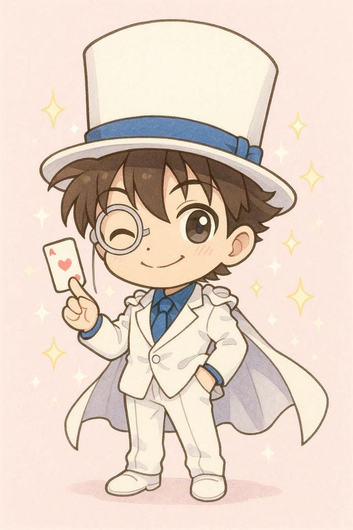 kaito kid chibi vui vẻ