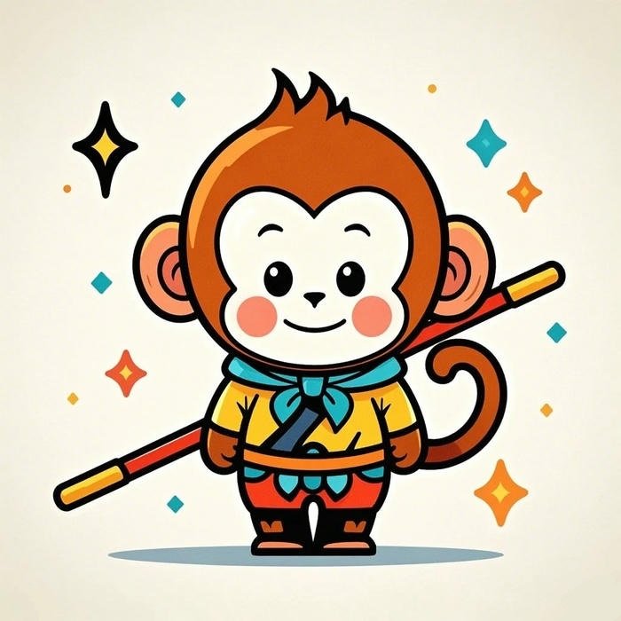 khỉ chibi đáng yêu cực