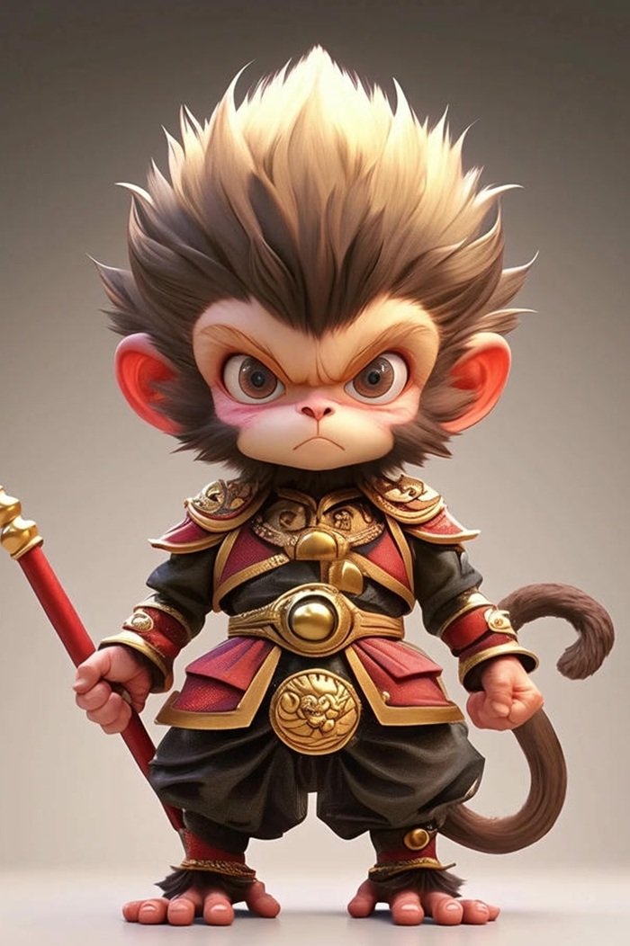 khỉ chibi ngầu