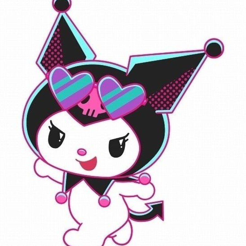kuromi anime chibi đeo kính