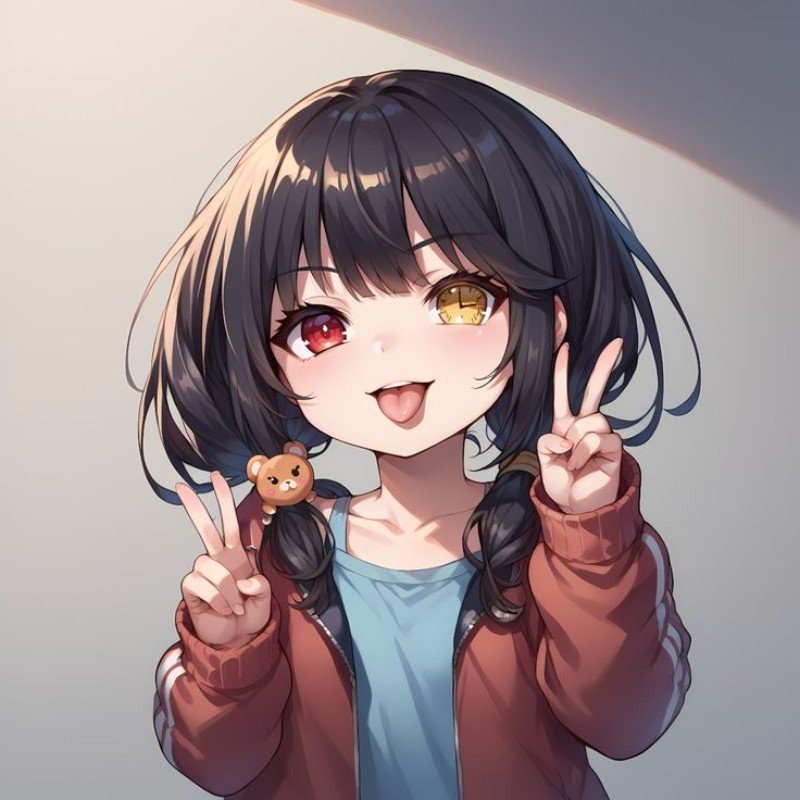 kurumi chibi lè lưỡi