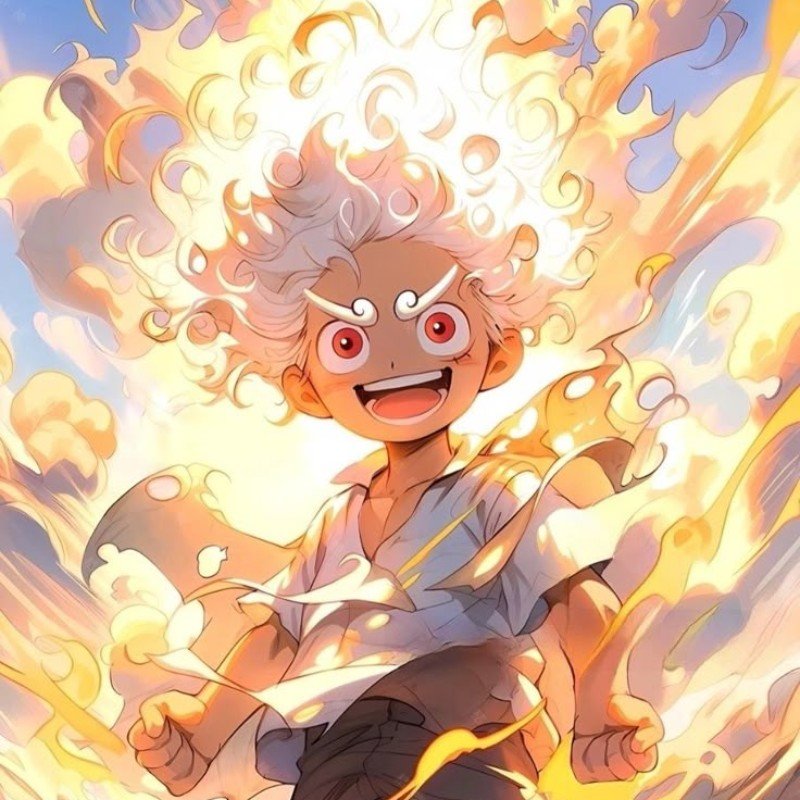 luffy gear 5 chibi 4k