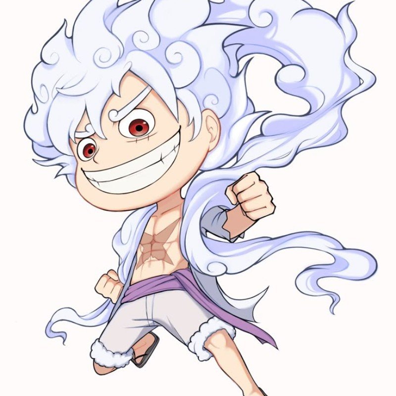 luffy gear 5 chibi cực dễ thương