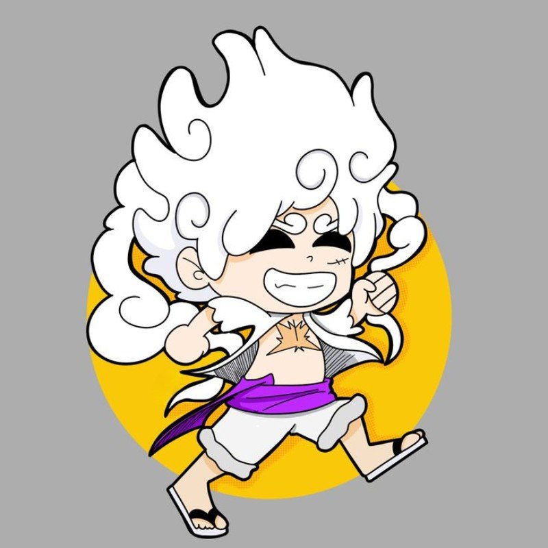 luffy gear 5 chibi cực đẹp