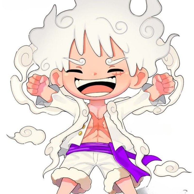 luffy gear 5 chibi cute nhất