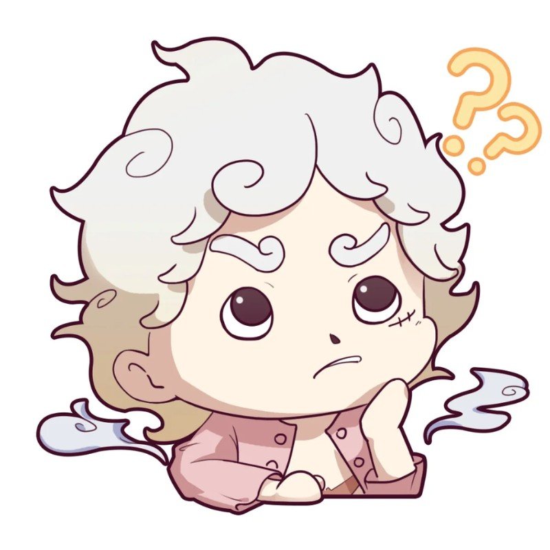 luffy gear 5 chibi siêu cute