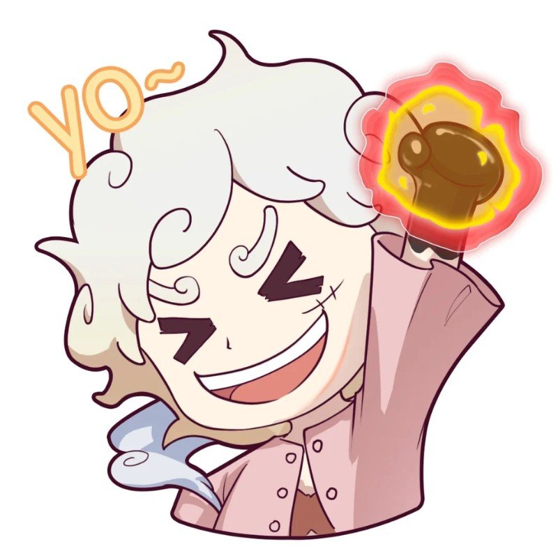luffy gear 5 chibi siêu đáng yêu