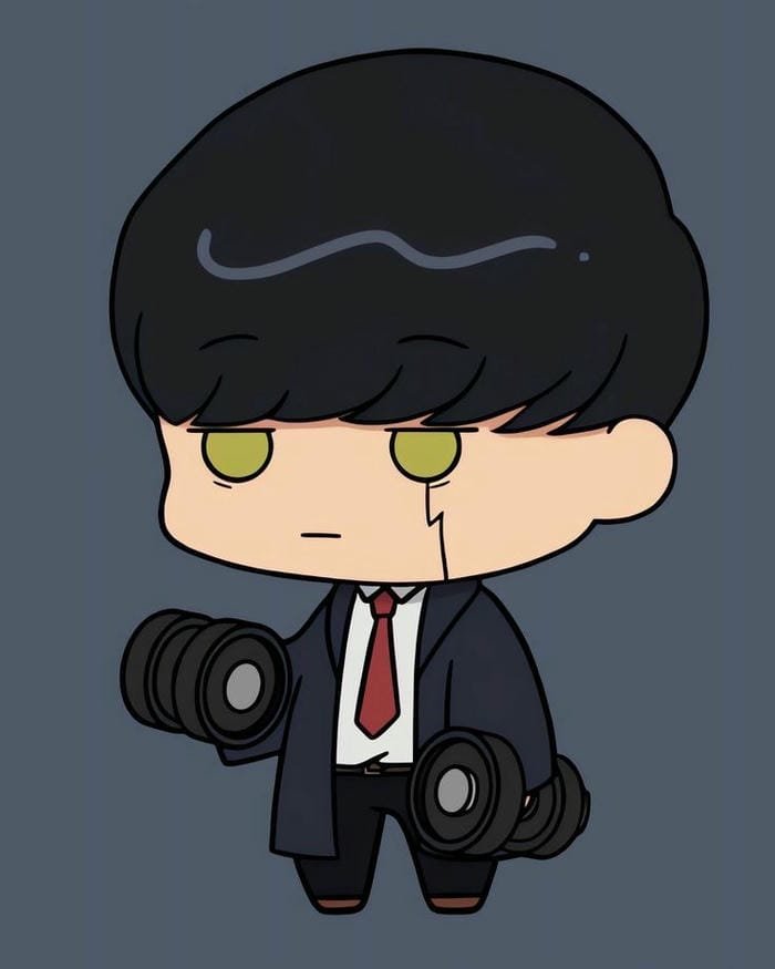 mashle chibi tập tạ