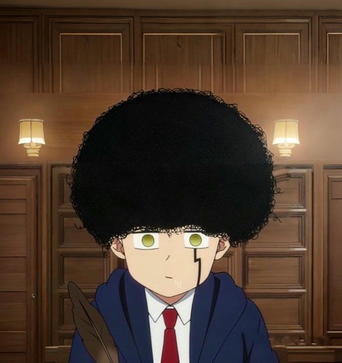 mashle chibi tóc xù