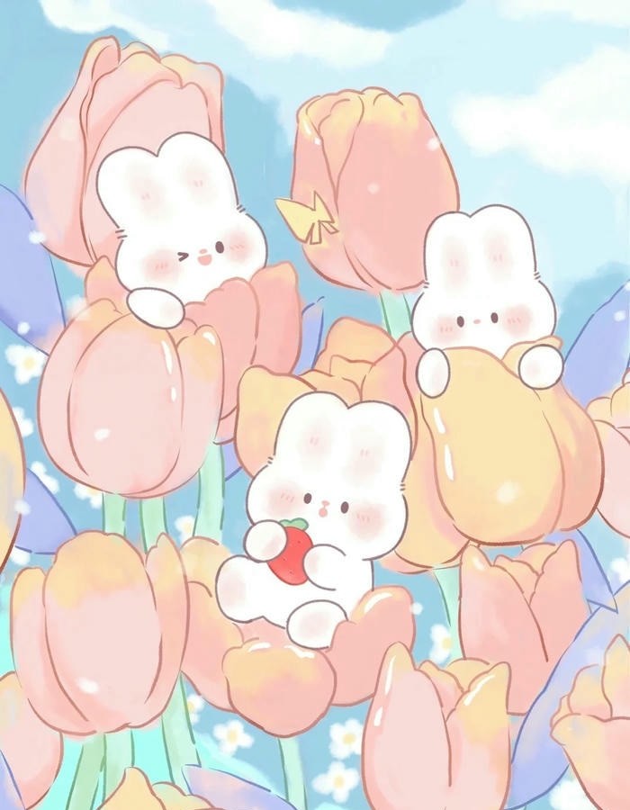 mẫu hoa tulip chibi cực đẹp