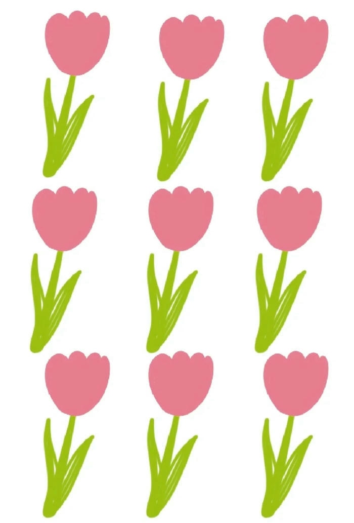 mẫu hoa tulip chibi đẹp