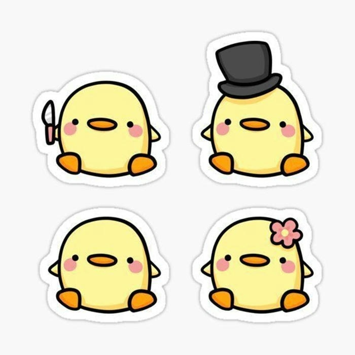mẫu sticker chibi cute