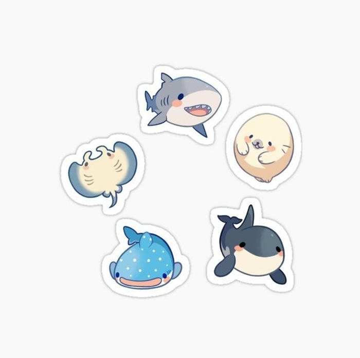 mẫu sticker chibi