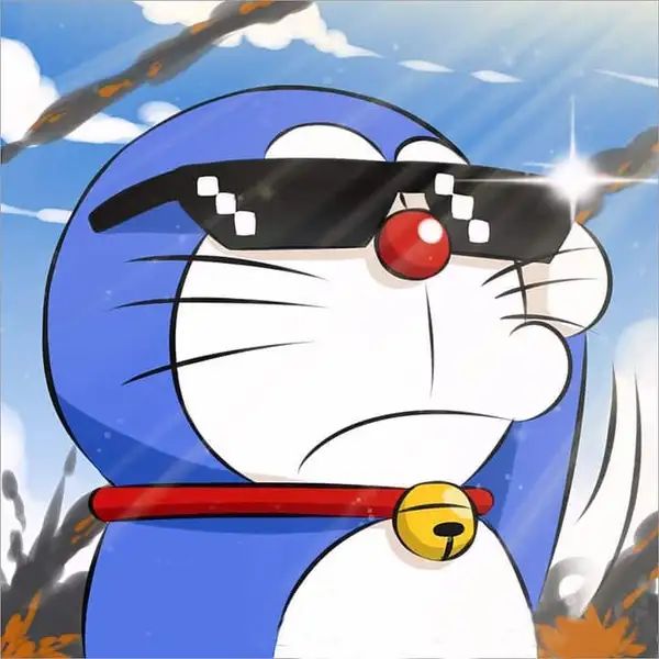 meme doraemon đeo kính