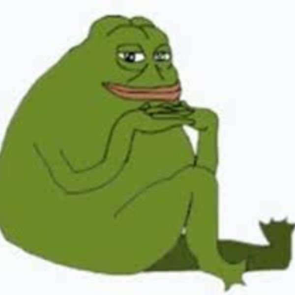 meme frog chống cằm