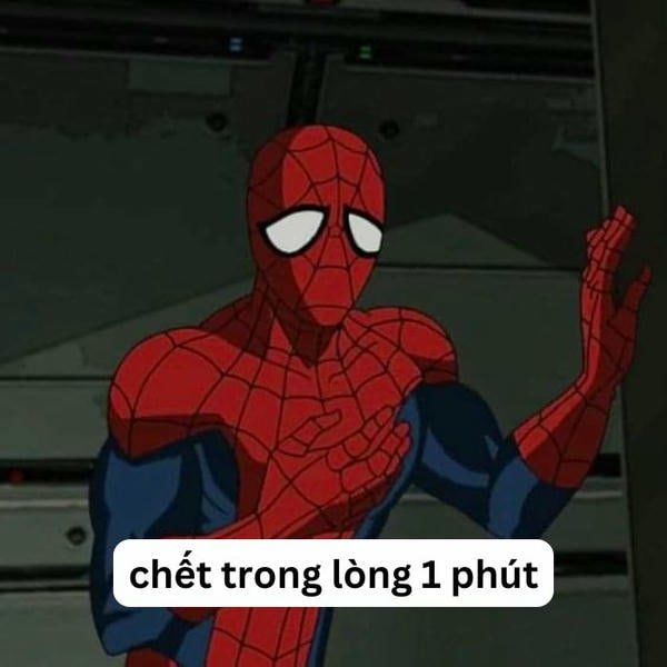 meme spiderman buồn sad
