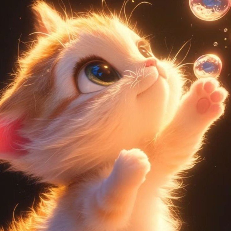 mèo con chibi 4k cực đẹp
