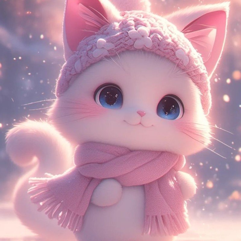 mèo con chibi 4k đẹp nhất