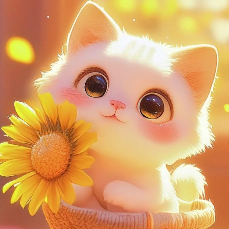mèo con chibi 4k đẹp