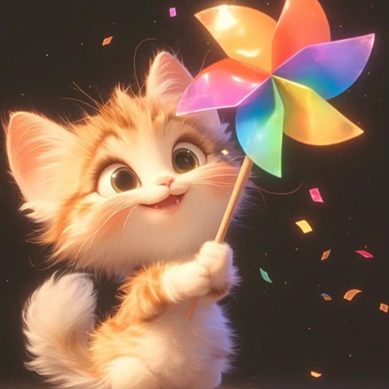 mèo con chibi 4k siêu đẹp
