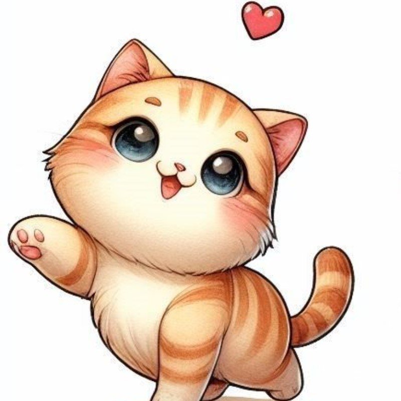 mèo con chibi siêu cute