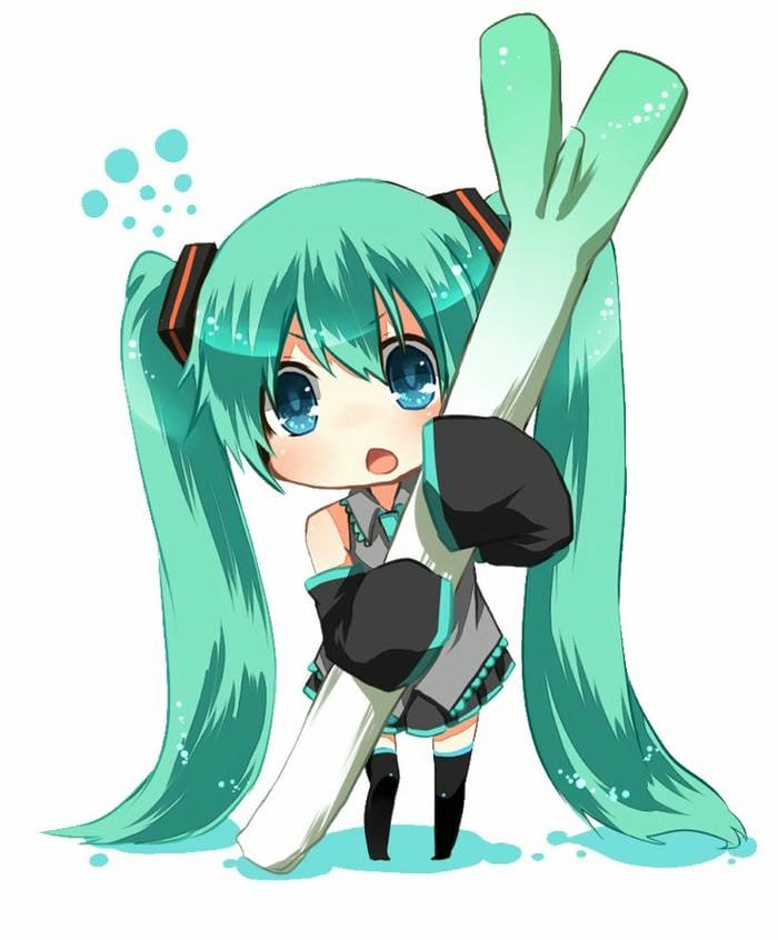 miku chibi ôm hành