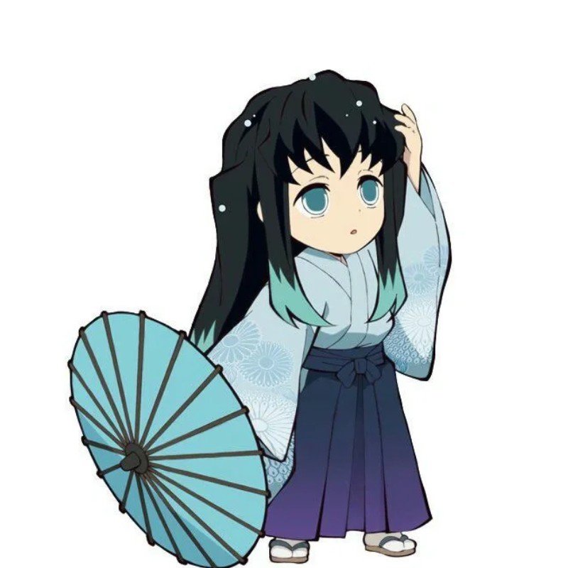 muichiro chibi cầm ô