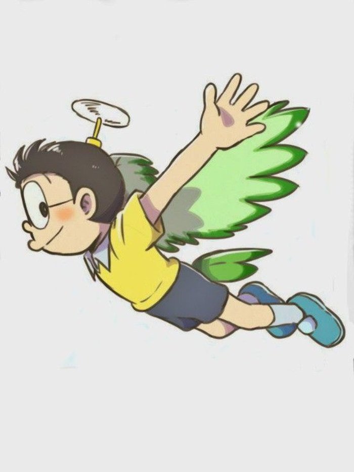 nobita cute chibi có cánh