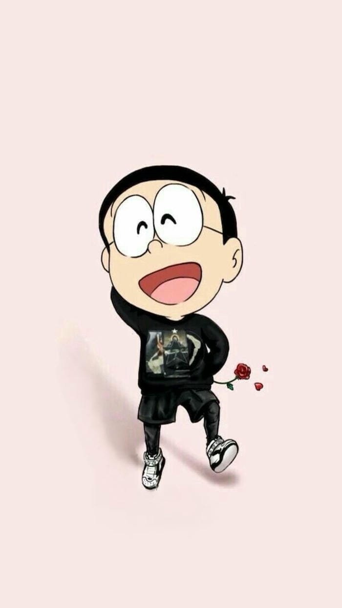 nobita cute chibi đeo kính