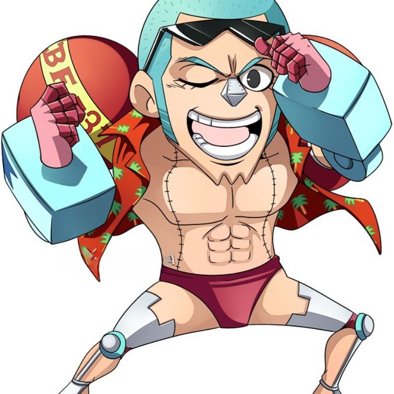 one piece chibi cười nhe răng