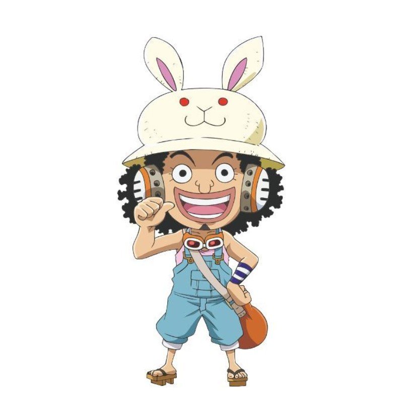 one piece chibi đội mũ thỏ