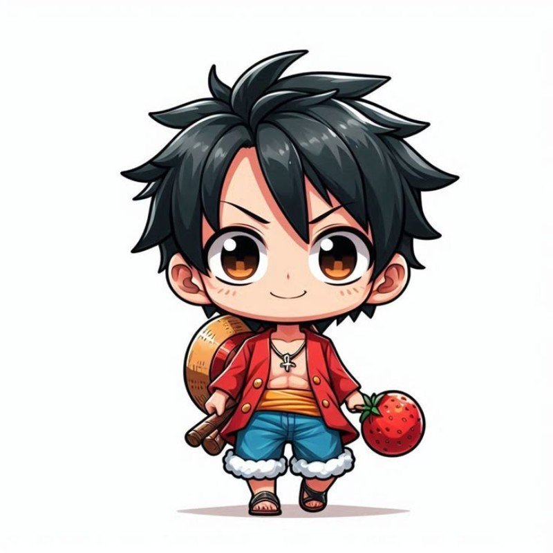one piece chibi luffy