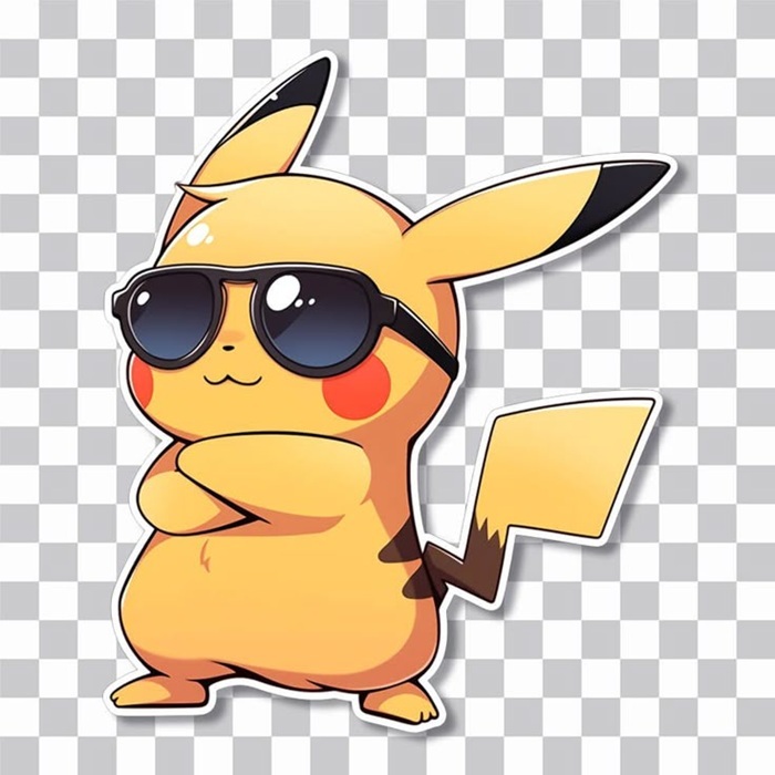 pikachu chibi ngầu
