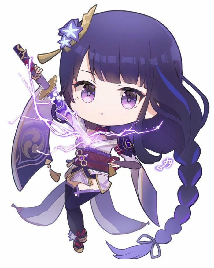 raiden shogun chibi chất