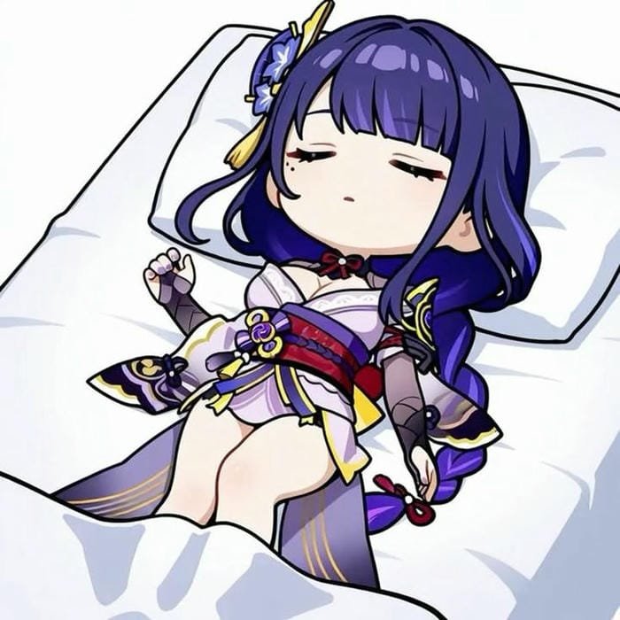 raiden shogun chibi quyến rũ