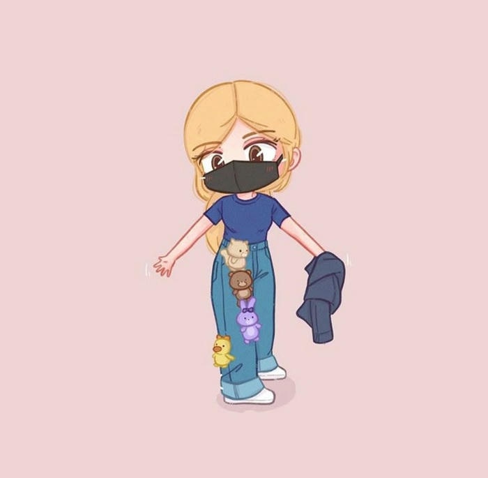 rosé chibi ngầu
