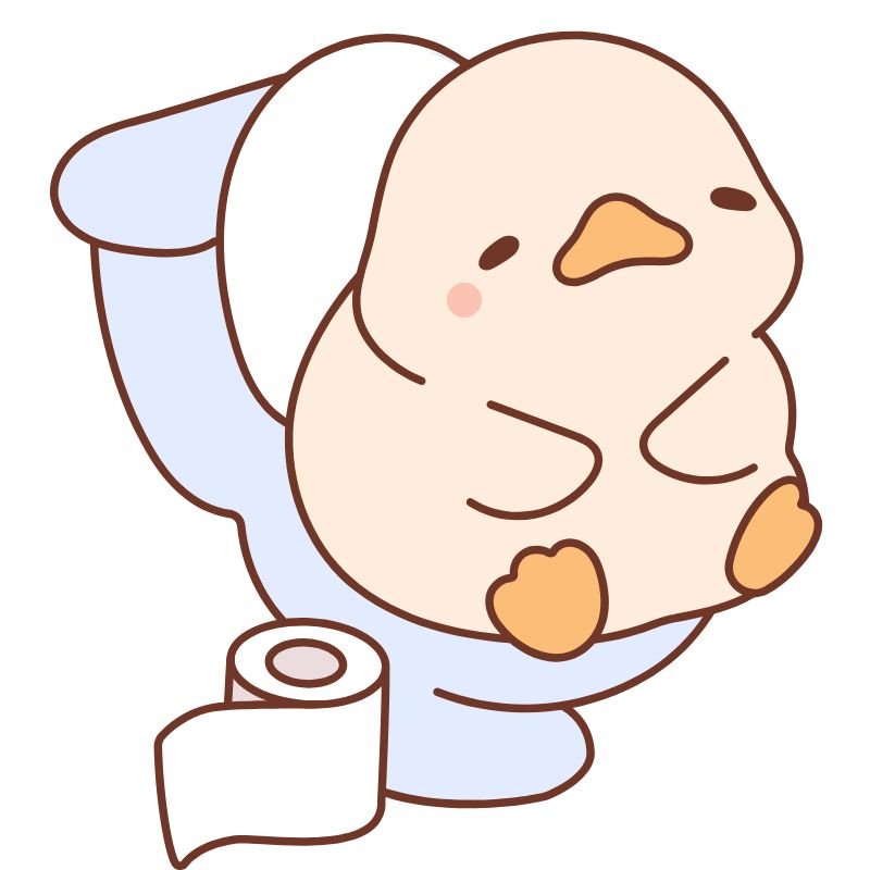 vịt cute chibi đi
