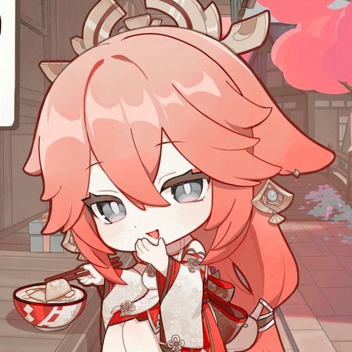 yae miko chibi cực đáng yêu