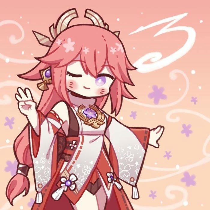 yae miko chibi đẹp