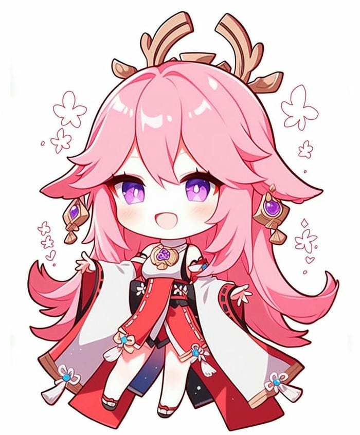 yae miko chibi
