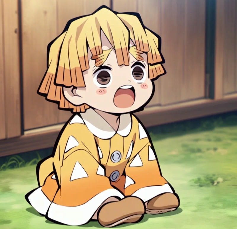 zenitsu chibi đáng yêu