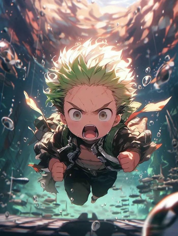zoro chibi 4k dễ thương