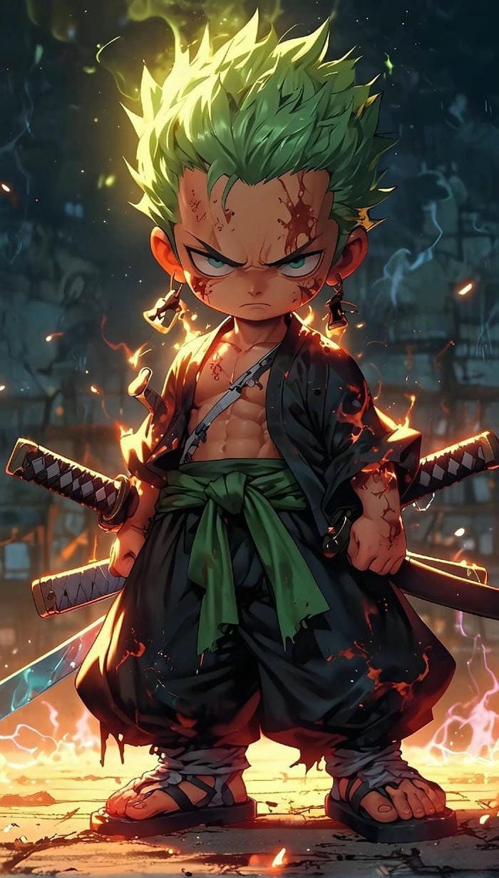 zoro chibi 4k siêu đẹp