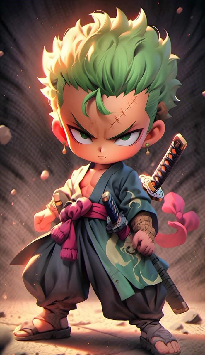 zoro chibi ngầu